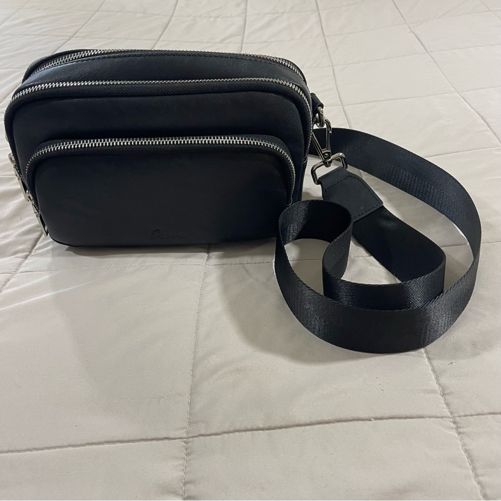 S-ZONE Black Crossbody Bag